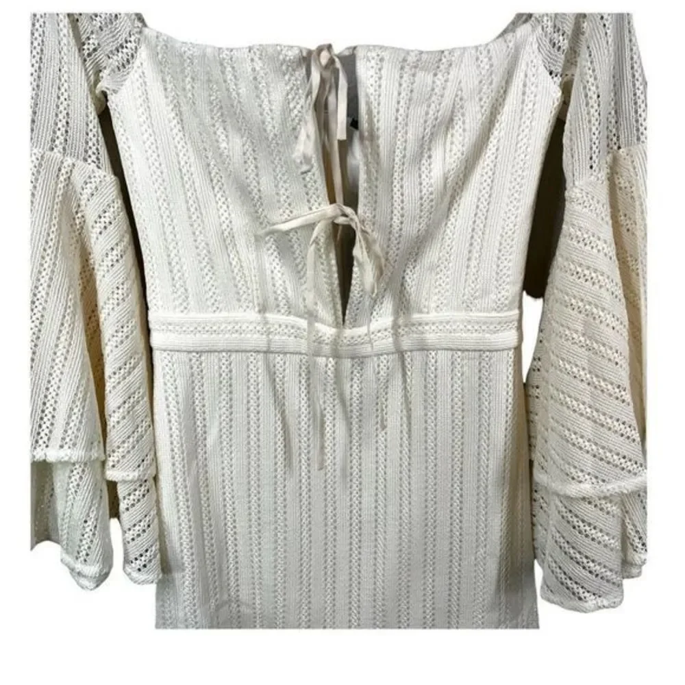 Michael Costello White Off-Shoulder Mini Dress - Picture 7 of 11